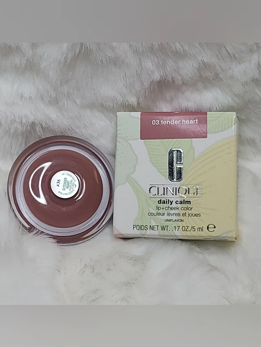 NIB Clinique Daily Calm Lip + Cheek Color 03 Tender Heart Multi Use Balm Blush